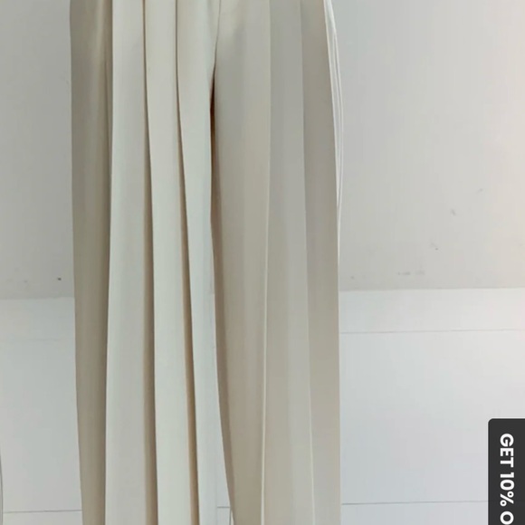 Commense Cream High-Waist Trousers - Picture 2 of 4